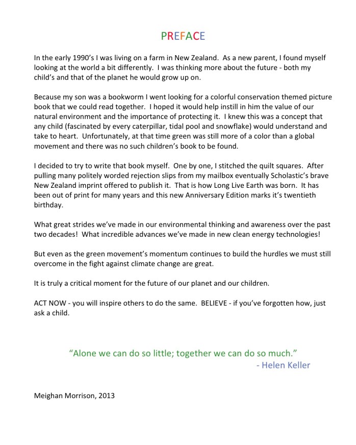 preface final LONG LIVE EARTH